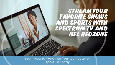image shows a person looking for spectrum apple tv and NFL Redzone
