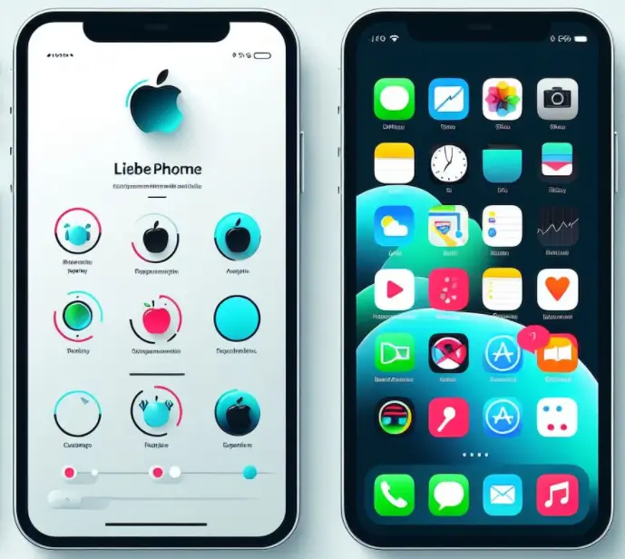 iPhone 15 Pro and iPhone 15 Pro Max displayed side by side, showcasing distinct icons