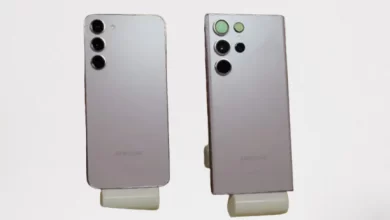 samsung S23 and Samsung s23 Ultra are beside each other