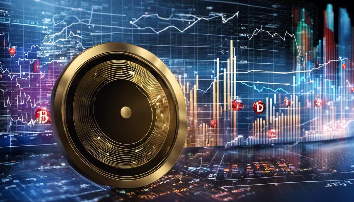 A diverse selection of technology stocks represented by stock symbols and a graph, representing the potential and risks associated with investing in technology stocks.